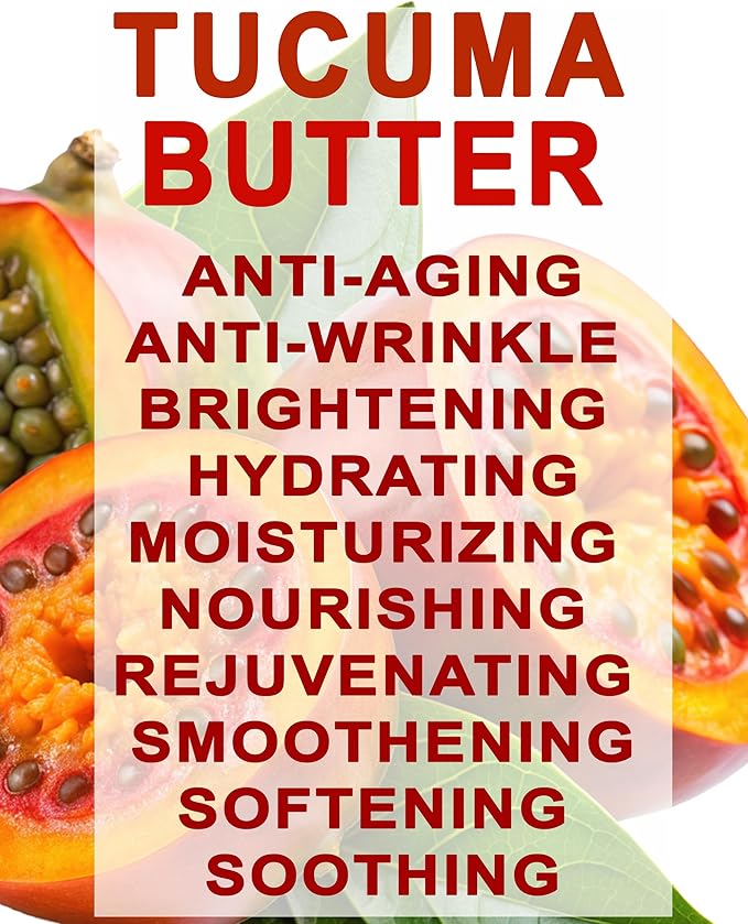 Botanical Beauty Brazilian TUCUMA BUTTER 100% Pure Natural VIRGIN UNREFINED Cold-Pressed for Face, Skin, Body, Hair, Lip, Nails. Rich in Vitamin E. Beauty Moisturizing Nourishing (8.46 Fl Oz)