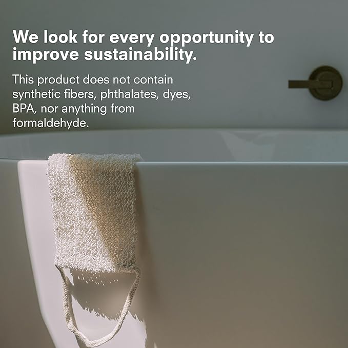 Public Goods Exfoliating Body Scrubber | Ayate Bath Strip for Shower | Back Scrubber Made with Natural Agave Fibers for Exfoliation | Plant-Based Loofah Alternative | 25 in. x 4 in. | 1 Count