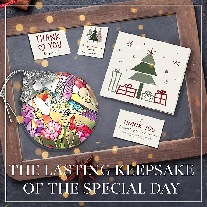 Hummingbird Ornament, 4 Inch Acrylic Ornament Art, Hummingbirds Christmas Ornament, Hummingbird Gifts, Hummingbirds Gifts for Women, 2025 Christmas Ornament