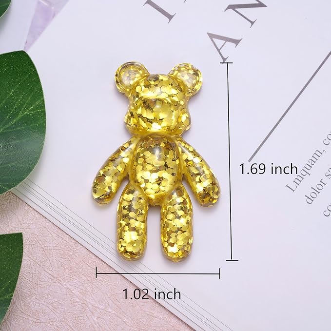 Worry Bear, Pocket Bear Hug, Anxiety Gifts for Men Women, Anxiety Relief Gifts, Mental Health Positivity Gift for Anxious Friend, Back to School Reminder of Comfort, Gold