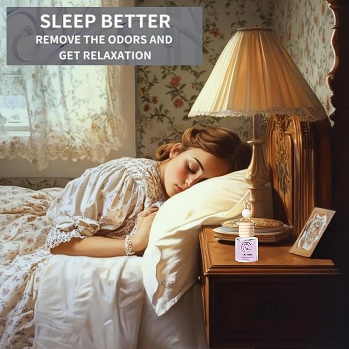 2Pack Ocean Essential Oil Scented Automotive Air Freshener Set, Car Accessories Decoration Hanging Scented Car Diffuser for Men Women