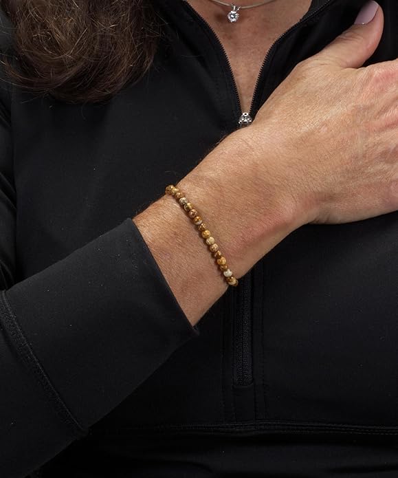 Cherry Tree Collection - Small, Medium, Large Sizes - Gemstone Beaded Bracelets For Women and Men - 4mm Round Beads