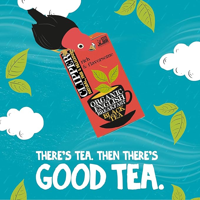 Clipper Tea Organic Fairtrade English Breakfast, Big Ben - USDA Organic, Non-GMO, Fair Trade, Sustainable Caffeinated Tea, 2 Pack, 20 Unbleached Tea Bags