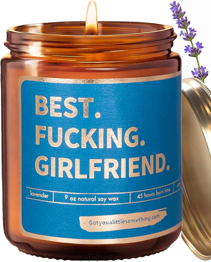 Gift for Girlfriend - Funny Birthday Candle for Girlfriend Romantic Present from Boyfriend - Unique Anniversary Candles Valentines Present Stocking Stuffer Christmas Gifts for GF Her Women