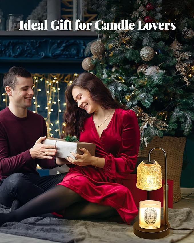 Dimmable Candle Warmer Lamp with Timer Adjustable Height, Mothers Day Birthday Gifts for Mom, Home Decor Housewarming Gifts for Women, Modern Electric Wax Melt Warmer for Scented Jar Candles