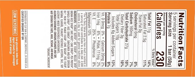 CLIF Nut Butter Bar - Peanut Butter - Filled Energy Bars - Non-GMO - USDA Organic - Plant-Based - Low Glycemic - 1.76 oz. (5 Pack)
