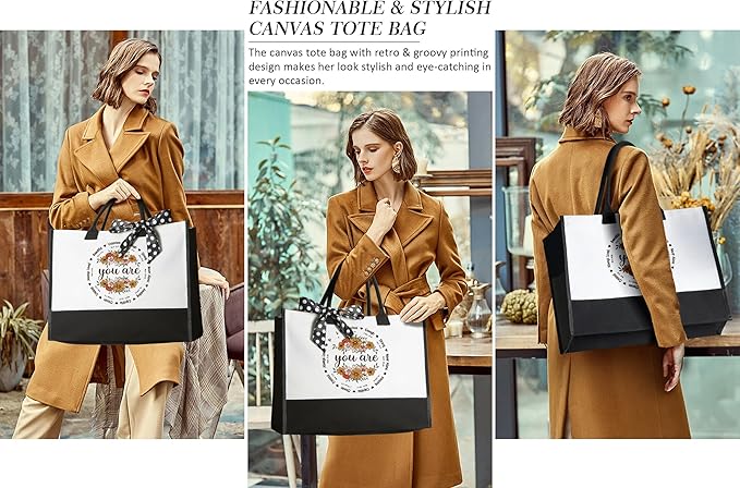 Christian Gifts for Women Faith Inspirational Religious Gift Basket, Catholic Spiritual Gift Unique Christmas Birthday Gifts for Women Mom Sister Best Friends Grandma Wife Coworker w/Canvas Tote Bag