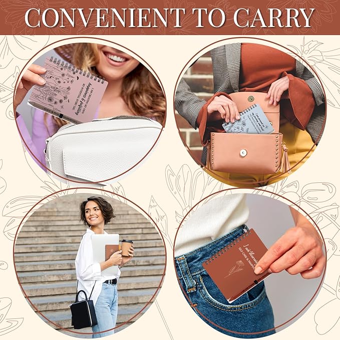 Kosiz 24 Pcs/12 Set Positive Affirmation Gifts Gratitude Spiral Notebooks with Pens Motivational Encouragement Notepads Daily Affirmations Journal for Women (Vibrant)