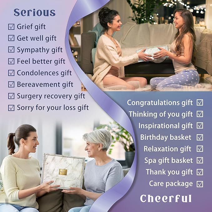 Birthday Gifts for Women,Gift Basket for Women with Moon Lamp,11PC Self Care Gifts,Get Well Soon After Surgery,Relaxing Spa Gifts,Surgery Recovery,Sympathy,Condolences Basket for Loss for mum friend
