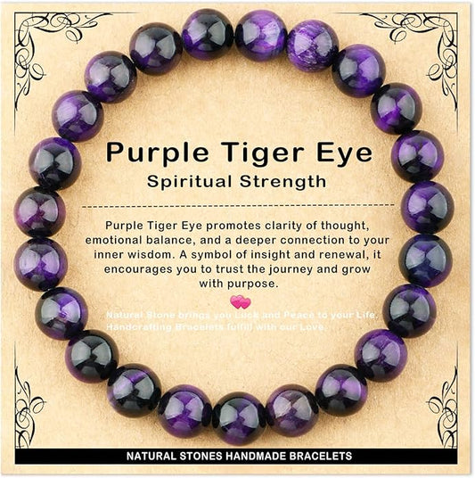 AD Beads 4mm6mm8mm10mm Handmade Bracelet - Natural Gemstone for Peace and Tranquility - Meditation, Yoga, Healing and Energy Gift for Unisex