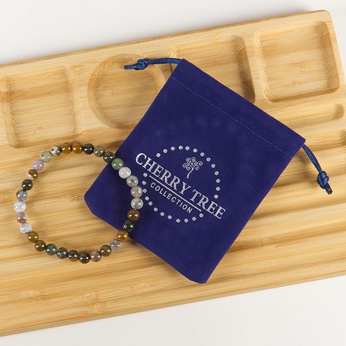 Cherry Tree Collection - Small, Medium, Large Sizes - Gemstone Beaded Bracelets For Women and Men - 6mm Round Beads