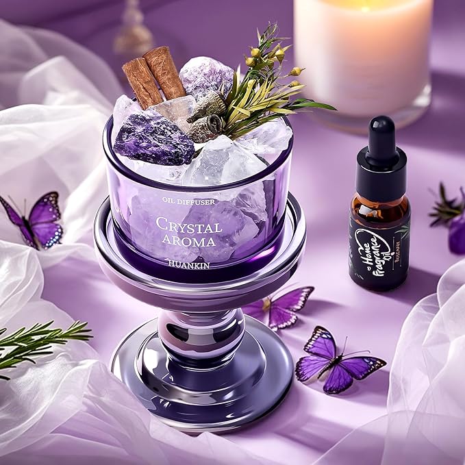 Golray Lavender Gifts for Women Friendship Gift Basket, Purple Dream Healing Fireless Aromatherapy/Thermos Set, 30th 40th 50th Women Self Care Spa Birthday Christmas Gifts for Her Sister Mom