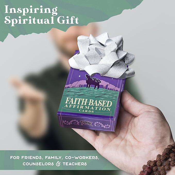 PURPLE CANYON Faith-Based Affirmation Cards – Daily Scripture & Prayer Cards with Bible Verses | Christian Gifts for Women’s Encouragement & Inspiration | 52-Card Deck