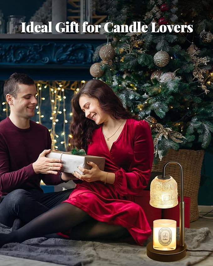Dimmable Candle Warmer Lamp with Timer Adjustable Height, Mothers Day Birthday Gifts for Mom, Home Decor Housewarming Gifts for Women, Modern Electric Wax Melt Warmer for Scented Jar Candles