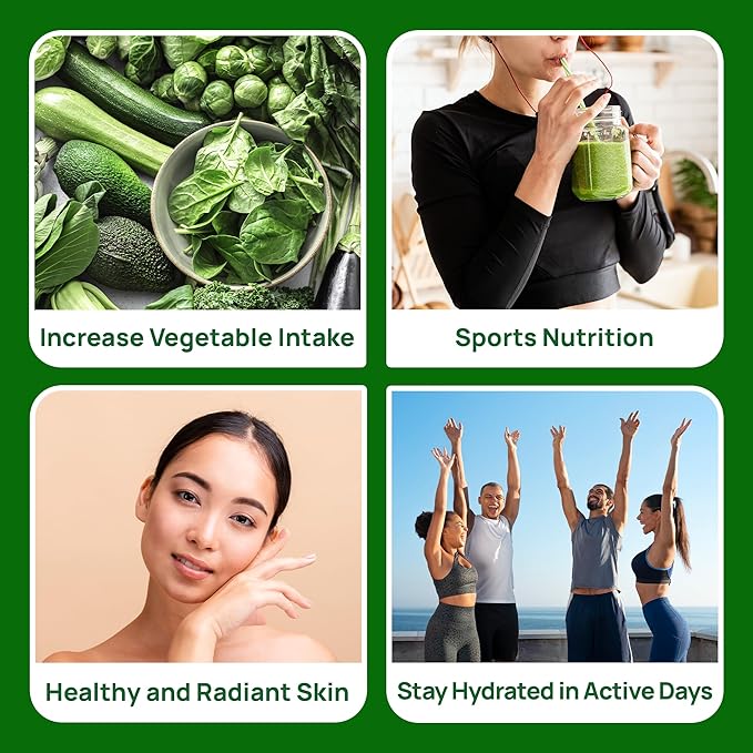 DalaHouse 15 Plant-Based Mix Super Greens Powder - Greens Superfood Powder Nutritional Vegetable Supplement, Boost Immunity, Spinach, Kale and More, 150g (15 x 10g Sachets) - Pack of 1