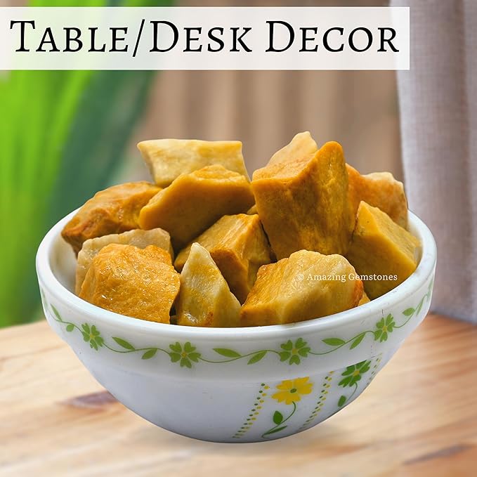 Amazing Gemstone 2 Pieces Yellow Jasper Raw Crystals and Healing Stones, Natural Rocks for Tumbling and DIY Raw Stones and Crystals