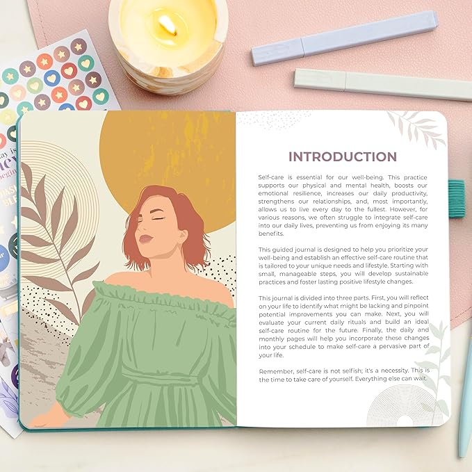 Clever Fox Self-Care Journal Premium – Daily Gratitude & Mental Health Notebook for Women – Reflection & Personal Development Journal (Turquoise)