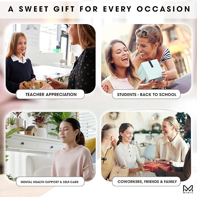 Positive Donuts Jar, Emotional Inspirational Support 60 Affirmation Cards, Cheer Up Cute Donut Gifts for Teen Girls, Daughter, Firends, Teen Girl Gifts Trendy Stuff