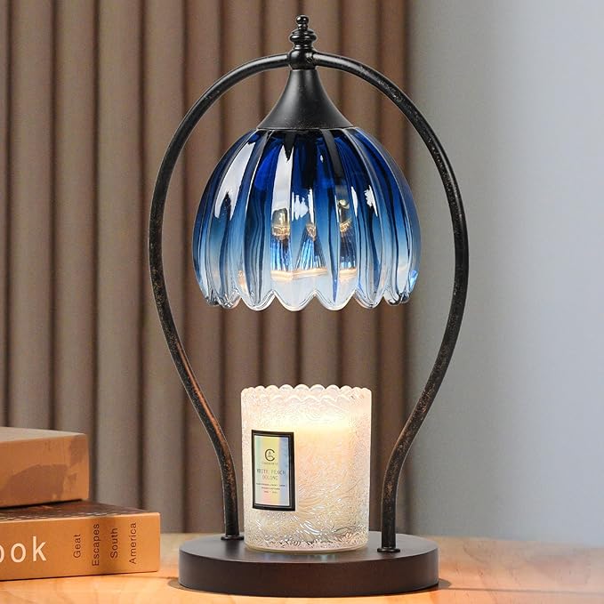 Candle Warmer Lamp with Timer Dimmable: Electric Candle Warmer Birthday Gifts for Women Mom - Candle Lamp Warmer House Warming Gifts New Home Decor - Wax Warmer for Jar Candles with 2 Bulbs