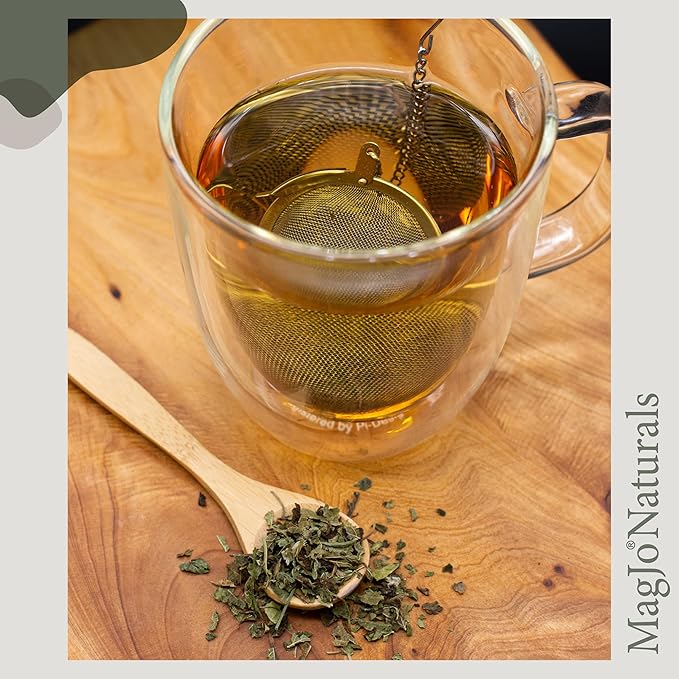 MagJo Naturals Lemon Balm Tea, Bulk Herbal Tea, Loose Leaf Melissa Officinalis, Caffeine Free, Cut and Sifted, 1 pound (16 ounces) (1 pack)