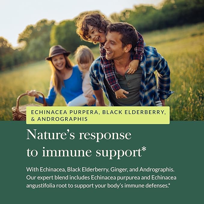Gaia Herbs Quick Defense - Fast-Acting Immune Support Supplement* - Echinacea, Black Elderberry, Ginger & Andrographis - 20 Vegan Liquid Phyto-Capsules (2-Day Supply)