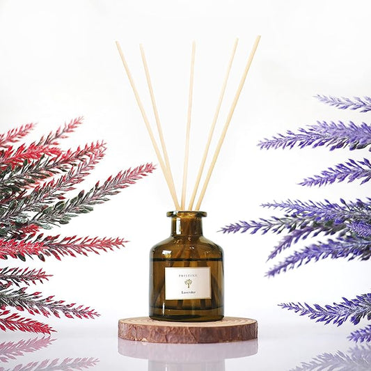 PRISTINE Lavender Dream Reed Diffuser for Home | Fresh Lavender & Eucalyptus Room Fragrance Reed Diffusers, Oil & Room Diffusers with Reeds Stick Set | Home Fragrance Scent Diffuser for Relaxation