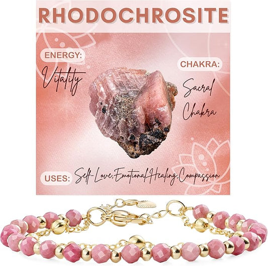 Farfume Crystal Bracelet Beaded Bracelets for Women 4mm Natural Stone Beads Gemstone Handmade Anxiety Jewelry Gifts