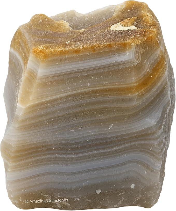 Amazing Gemstone 2 Pieces Lace Agate Raw Crystals and Healing Stones, Natural Rocks for Tumbling and DIY Raw Stones and Crystals