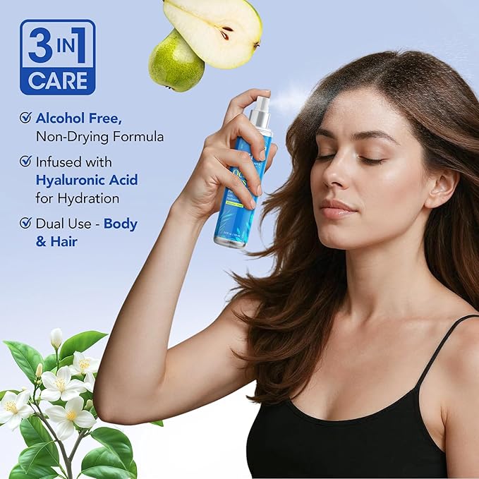 Botanic Hearth Ocean Kiss Hair & Body Perfume Mist with Hyaluronic Acid – Alcohol-Free Refreshing Fragrance Spray, Long Lasting Hydrating Mist for Women & Men, 3.4 fl oz