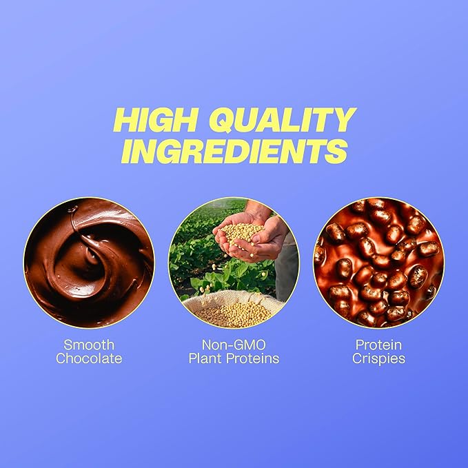 Misfits Vegan Protein Bars, Cookie Dough - Updated Recipe | Plant Based, Low Sugar & Carb, High Fiber Snacks | Pack of 12