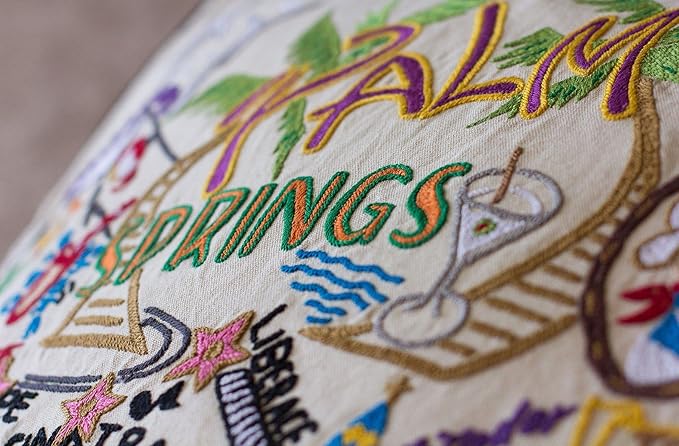 Catstudio Palm Springs Embroidered Decorative Throw Pillow