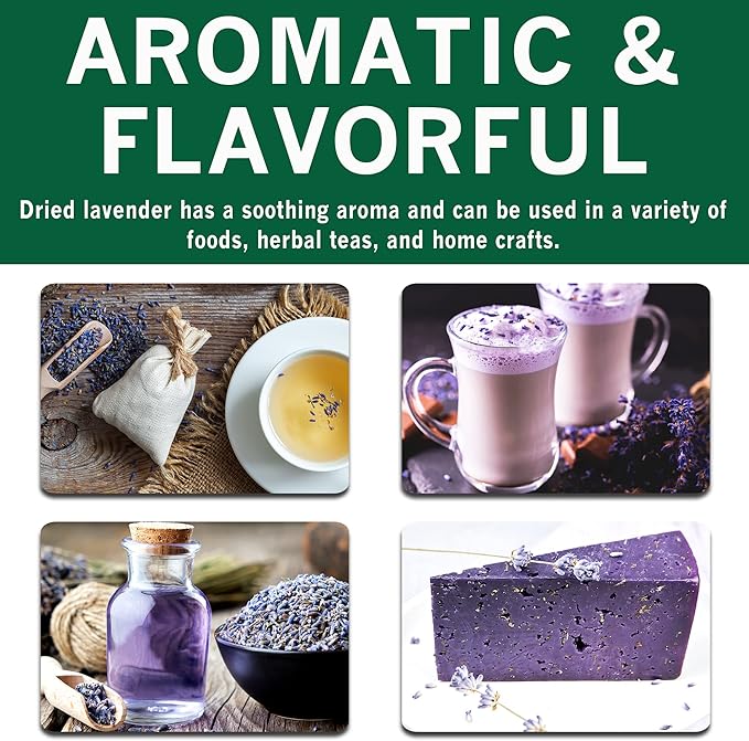 SPICES VILLAGE Lavender, Dried Lavender Buds, 2 oz, Herbal Tea, Potpourri, Wedding Confetti, Pillow - Kosher, Gluten Free, Vegan, Non GMO, Resealable Bulk Bag