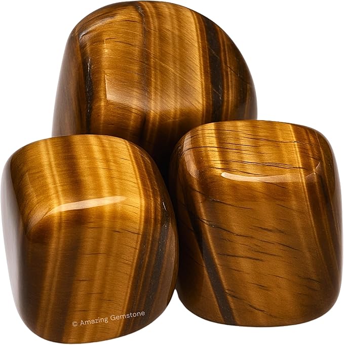 Amazing Gemstone Tiger Eye Crystals and Healing Stones Tumbled - 1000+ Carats Tiger Eye Stone, Natural Healing Stones for Energy Balance, Stress Relief - Polished Gems Rocks