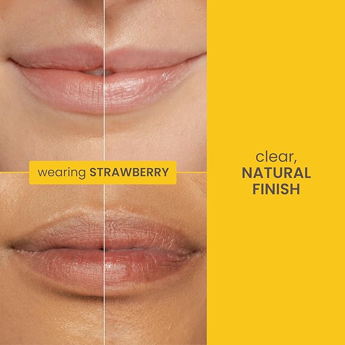 Burt’s Bees Stocking Stuffers, Lip Milk, Daily Lip Moisturizer, Sweet Strawberry, Vitamin Enriched Moisturizing Lip Balm with Almond Milk and Jojoba Oil, Hydrating for Softer Lips, 1 Tube, 0.34 Fl Oz