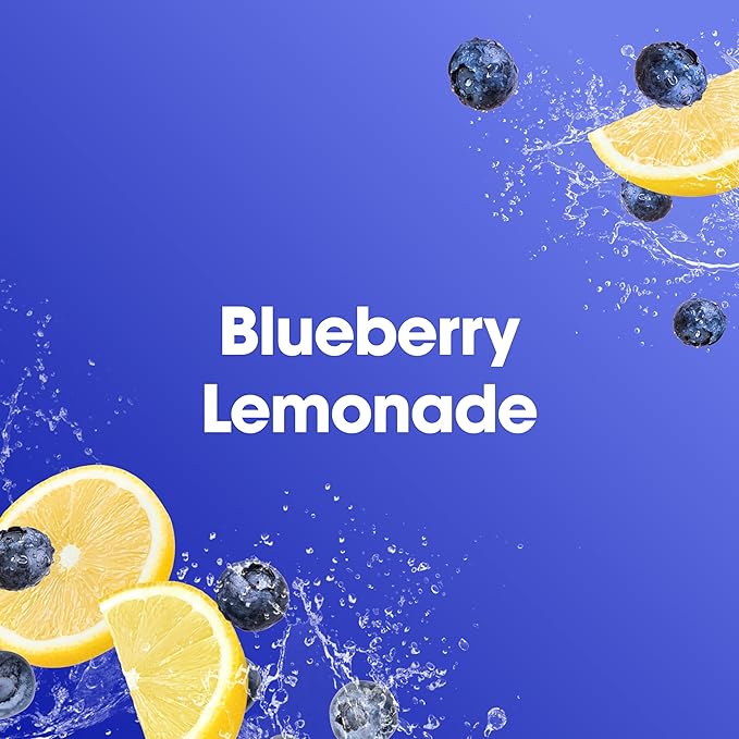 Optimum Nutrition Amino Energy Sparkling Hydration Drink, Electrolytes, Caffeine, Amino Acids, BCAAs, Sugar Free, Blueberry Lemonade, 12 Fl Oz, 12 Pack (Packaging May Vary)