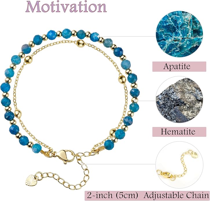 Farfume Crystal Bracelet Beaded Bracelets for Women 4mm Natural Stone Beads Gemstone Handmade Anxiety Jewelry Gifts