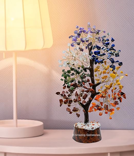 Amazing Gemstone Chakra Tree of Life Crystal Tree Gifts for Women - Spiritual Healing Crystals, Handmade Gemstone Ornament for Meditation, Yoga, and Home Office Decor Christmas Stocking Stuffer