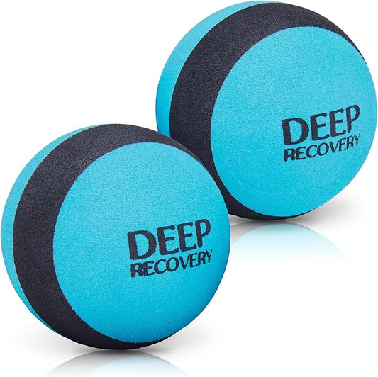 Deep Recovery Yoga Deep Tissue Massage Ball Set – Gentle Myofascial Release Balls for Feet, Back, Neck, Legs & Arms – Trigger Point & Mobility Therapy (2-Pack)