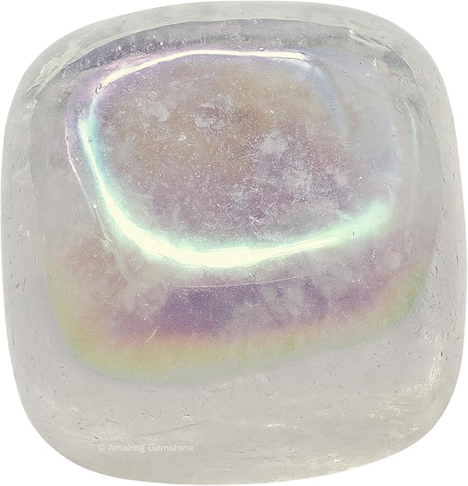 Amazing Gemstone Angel Aura Quartz Crystals and Healing Stones - 1000+ Carats, Healing Stones for Energy Balance, Stress Relief - Premium Polished Gems Rocks for Meditation & Wellness