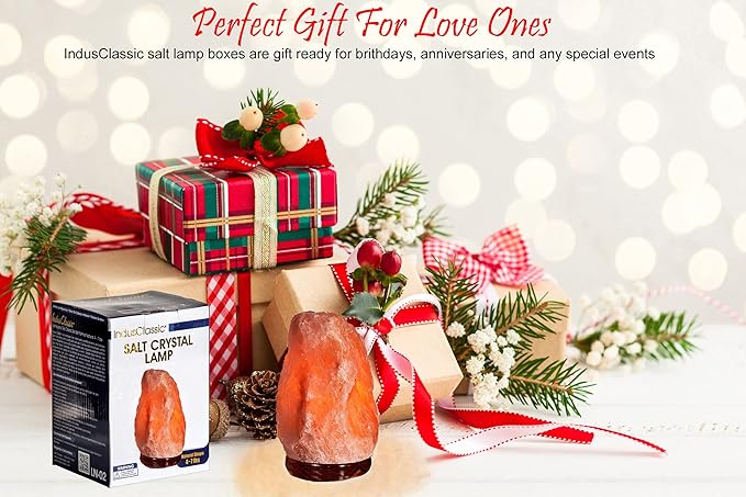 LN-02 Himalayan Pink Crystal Rock Salt Lamp 4~7 lbs with Dimmer Control Switch, Quality Gift Packaging