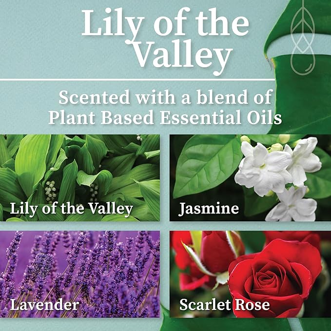 Hemlock Park Crackling Wood Wick Candle Handcrafted with Natural Coconut Wax (Large 16 oz, Lily of The Valley)