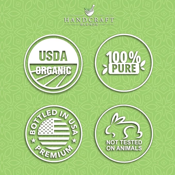 Handcraft Blends Organic Peppermint Essential Oil – 1 Fl Oz – 100% Pure and Natural – Premium Grade Essential Oil for Diffuser and Aromatherapy