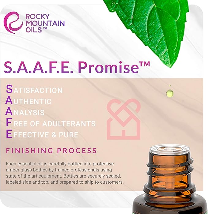 Rocky Mountain Oils Peppermint Essential Oil - Natural Aromatherapy Essential Oils for Diffusers, Topical, and Home - 15ml