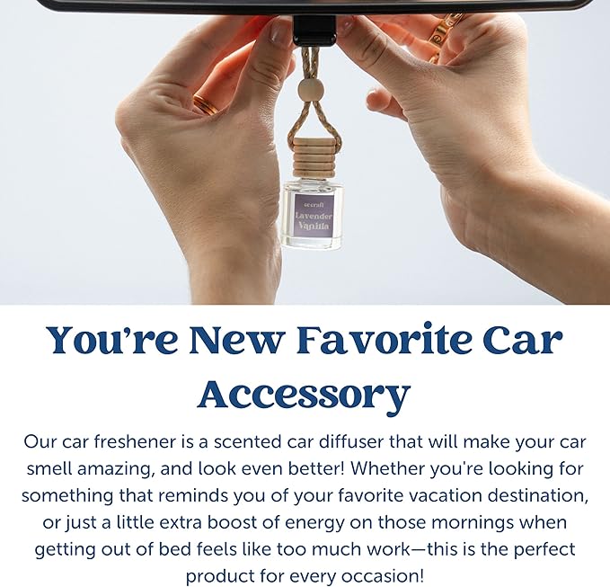 CANDECraftCo Car Air Hanging Fragrance Oil, Car Auto Freshener for Essential Oils, Scents Fragrance Aromatherapy Automobile Diffuser, Long Lasting (Smells Like Pedro Pascal)