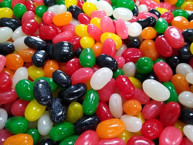 Jumbo Assorted Spiced Jelly Beans - 2 lbs of Fresh Delicious Extra Large Licorice Sassafras Peppermint Clove Cinnamon Spearmint Jelly Beans