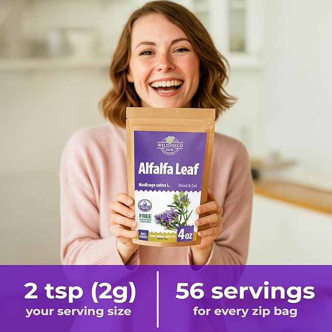 4 oz Alfalfa Leaf Alfalfa Herb Tea (Medicago Sativa) - 113g Tea Bags Herbal