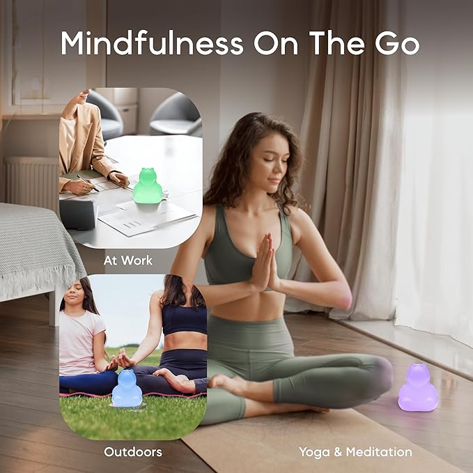 Breathing Pal 'Hugo'- Mindfulness Breathing Light, Guided Visual Meditation Breathing Light, Anxiety Relief Items for Calm Down Corner/Meditation/Sleep for Adult&Kid