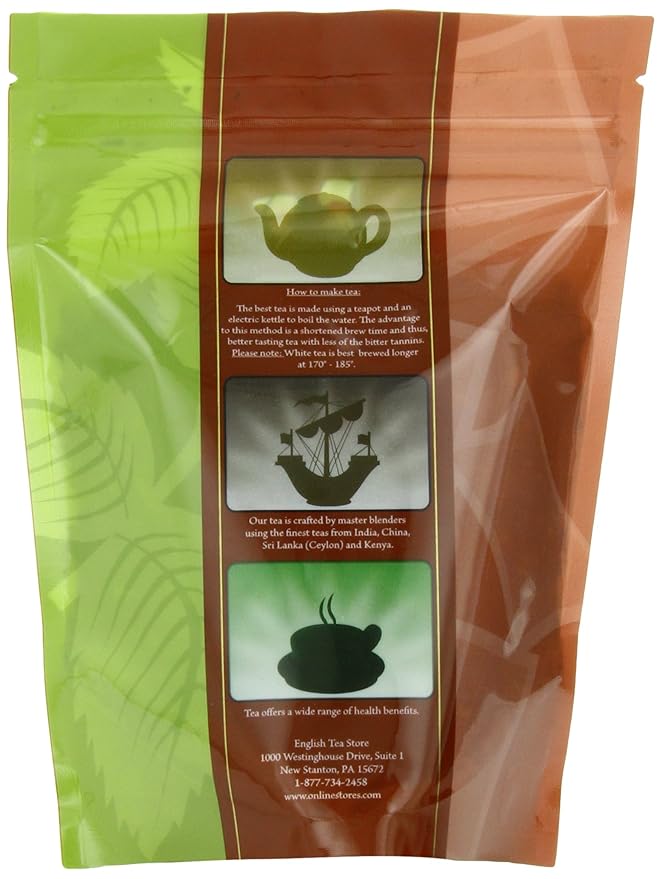 Cream Earl Grey Flavored White Tea Loose Leaf - 2oz | Pai Mu Tan White Tea with Bergamot and Cream Notes | Smooth Full Bodied Aromatic Tea | Premium Gift Pack