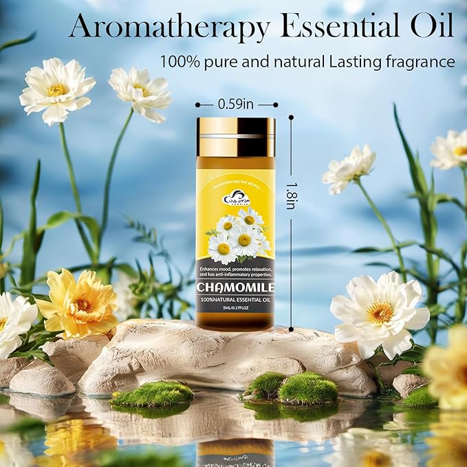 Essential Oil Set, 40 Pcs Aromatherapy Essential Oils for Diffusers for Home, 5ML Fragrance Gift Set for Skin, Soap Making, Massage, Hair Care, DIY Candle and Perfume Making