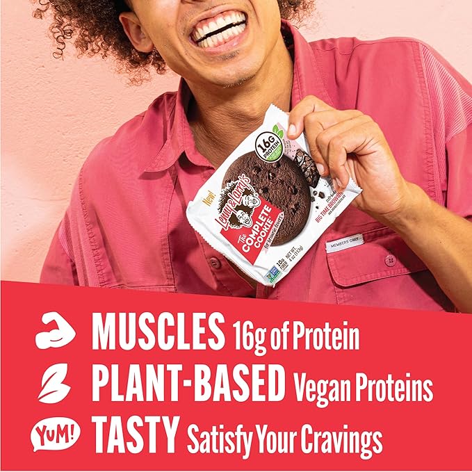 Lenny & Larry's The Complete Cookie, Big Time Brownie, Soft Baked, 16g Plant Protein, Vegan, Non-GMO, 4 Ounce Cookie (Pack of 12)